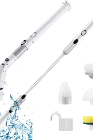 お風呂掃除 ブラシ 電動お掃除ブラシ バスポリッシャー  充電式 電動ブラシ  掃除グッズ 無線操作 長さ伸縮可能   両親へのプレゼント