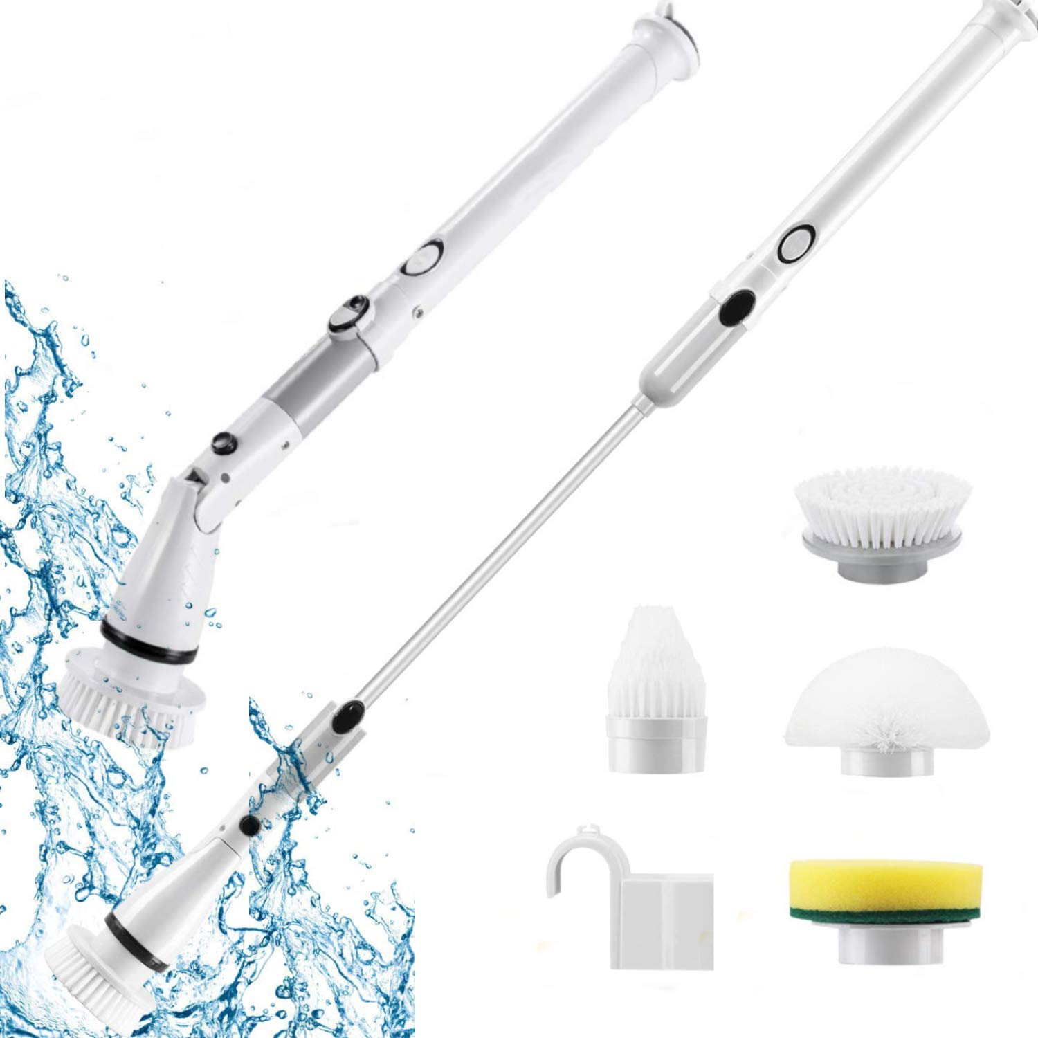 お風呂掃除 ブラシ 電動お掃除ブラシ バスポリッシャー 充電式 電動ブラシ 掃除グッズ 無線操作 長さ伸縮可能 両親へのプレゼント