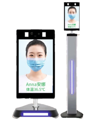 AI顔認識温度検知カメラ　タッチパネル操作 測定 体表温度検知カメラ  感染予防 高性能 スタンド付き(卓上式） 飲食店 業務用 非接触体温計