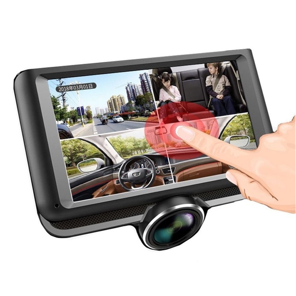 ドライブレコーダー24時間駐車監視 車載前後カメラ 同時録画 360度全方位録画 日本語操作 タッチ画面操作簡単 あおり運転防止