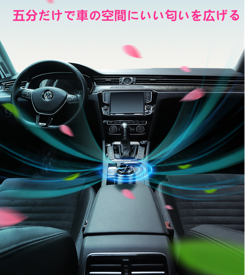 車載車用消臭剤 消臭 花粉対策 車内消臭 ミニポータブル空気芳香剤 長持ち アロマ機能 消臭 空気の塵/花粉/タバコの煙/PM2.5/ホコリ - 画像 (3)