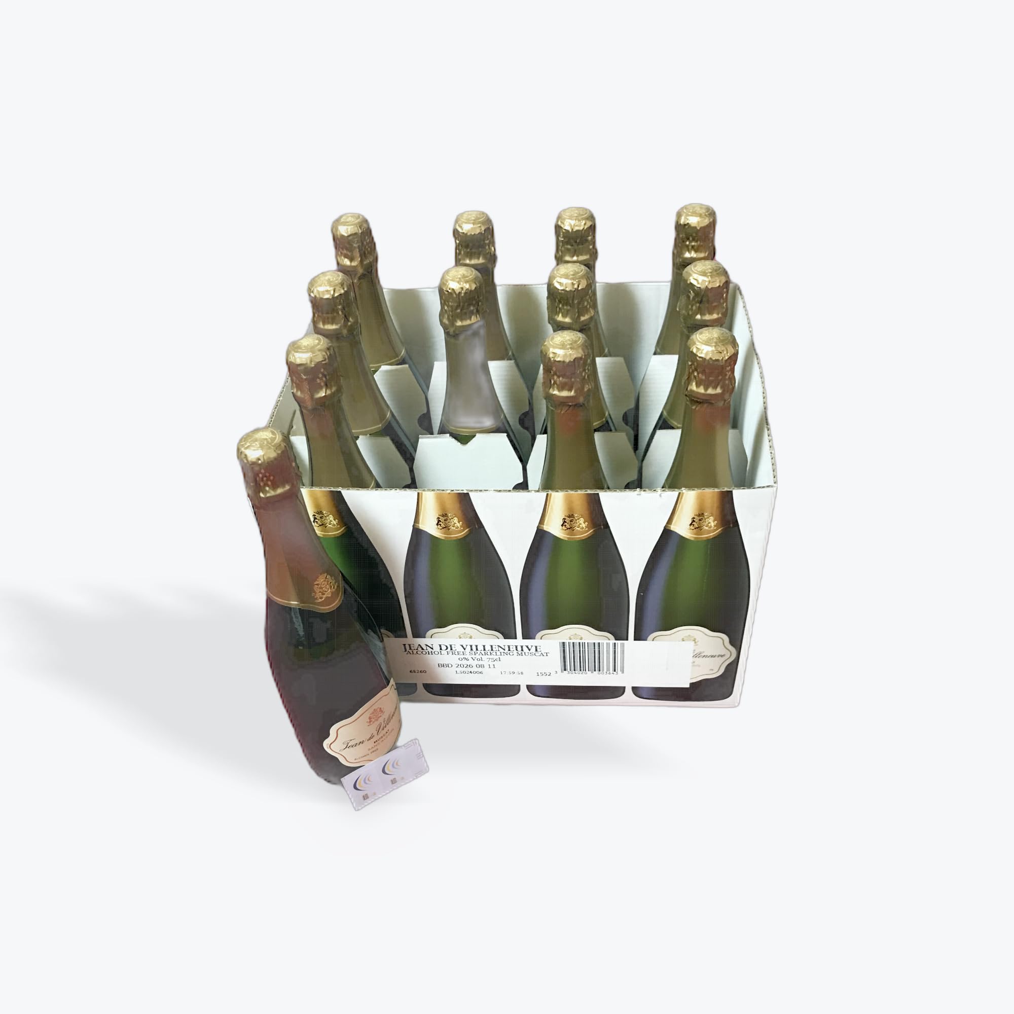 ジャン ドゥ ヴィルヌーヴ ノンアルコール スパークリングワイン, ミュスカ, 750ml×12本セット, フランス産 - 画像 (3)