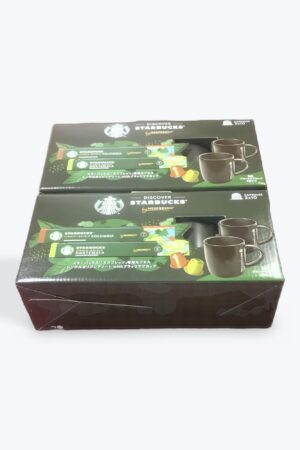 コストコ Starbucks エスプレッソカプセル コロンビア＆グアテマラ アソート, ブラックマグカップ2個付き, 20カプセル