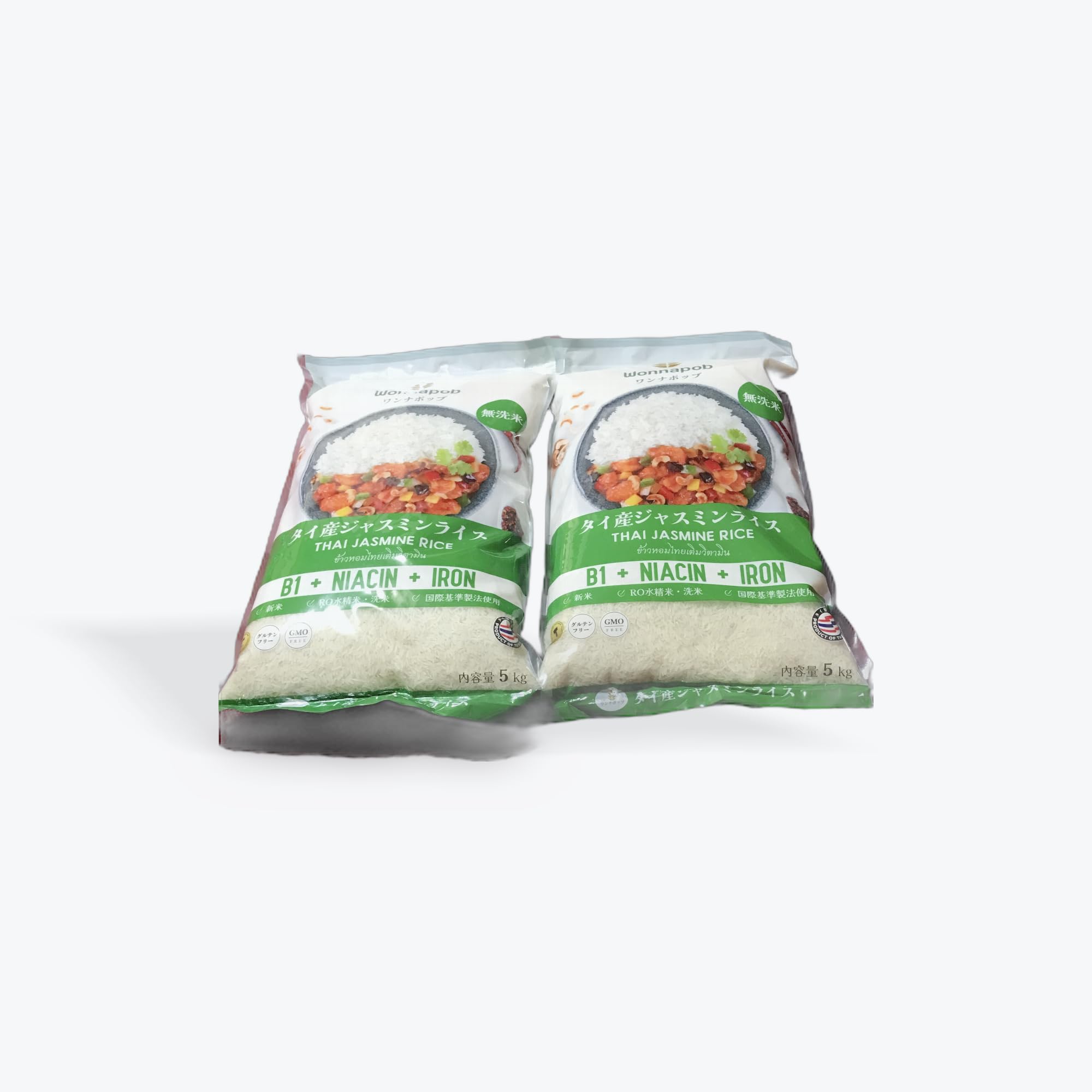 original set costco タイジャスミンライス 無洗米, 5kg×2袋セット, B1+ナイアシン+鉄分配合 - 画像 (4)