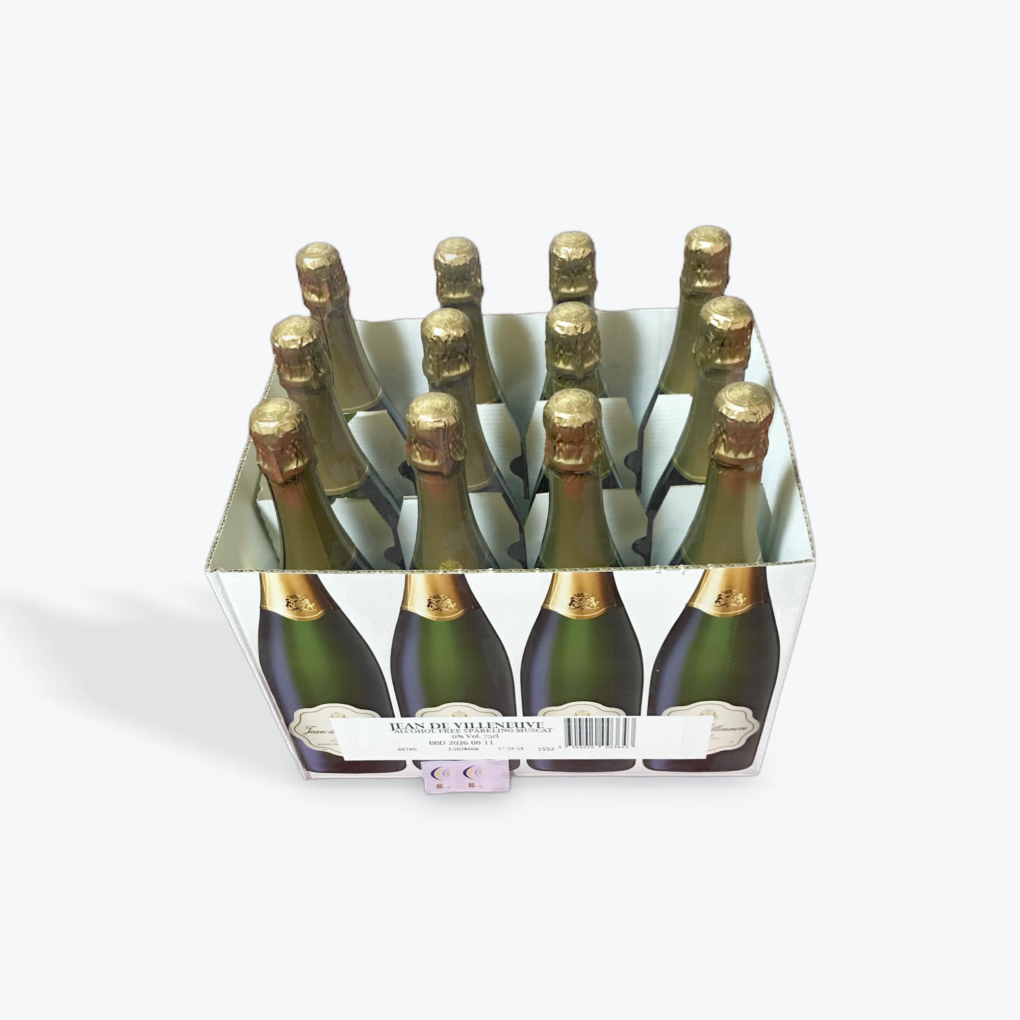 ジャン ドゥ ヴィルヌーヴ ノンアルコール スパークリングワイン, ミュスカ, 750ml×12本セット, フランス産 - 画像 (2)