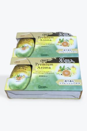 コストコオリジナルセット お部屋の消臭力 プレミアムアロマ, スイートオレンジ&ベルガモット, 400mL×3個入×2セット, 置き型芳香消臭剤