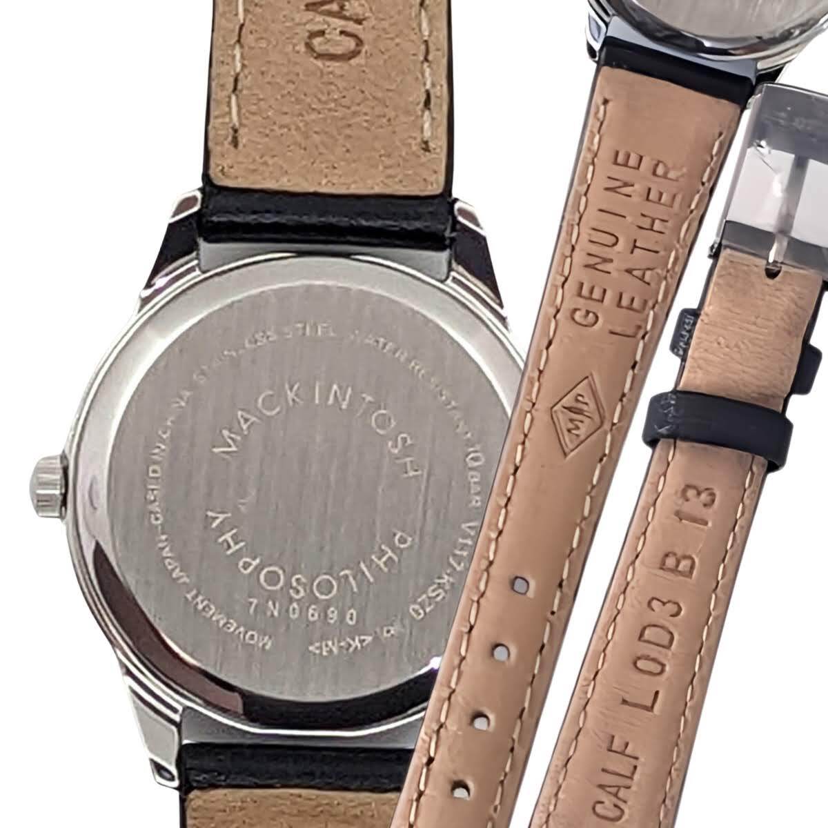 セイコー SEIKO WATCH FDAD989 ソーラー レディース腕時計 マッキントッシュフィロソフィー 優れた精度 耐久性 3針 アナログ 文字盤:ホワイト バンドカラー:ブラック 防水:10BAR シンプル 上品 原産国:中国 MACKINTOSH PHILOSOPHY - 画像 (2)