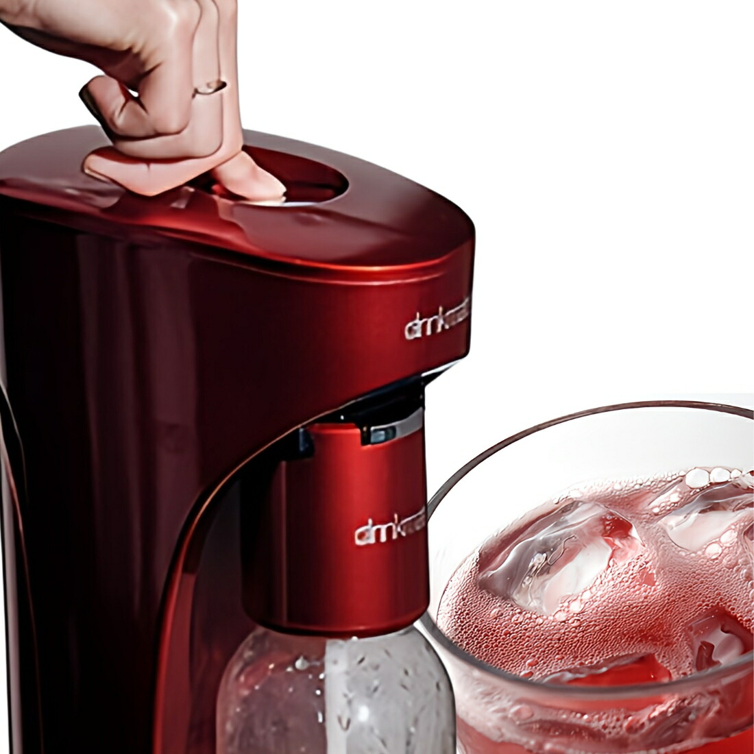 ドリンクメイト 家庭用炭酸飲料メーカー スターターキット DRMCOS1OWH Drinkmate ホワイト 電源コード不要 ガスシリンダー60L 1本 炭酸水500ml 約18円 ※シリンダーは法令上廃棄できません。 実用的 父の日 プレゼント - 画像 (4)