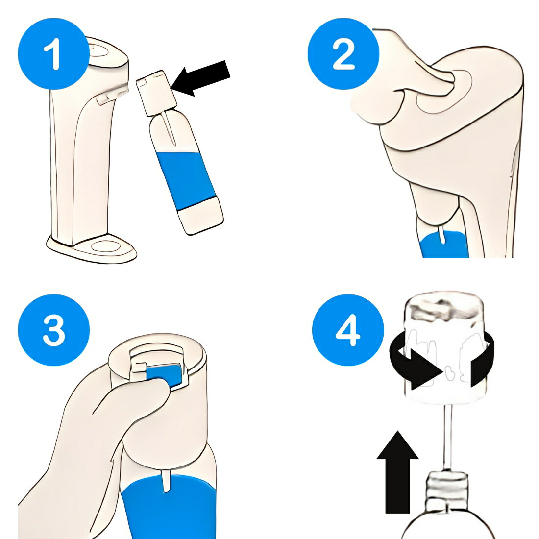 ドリンクメイト 家庭用炭酸飲料メーカー スターターキット DRMCOS1OWH Drinkmate ホワイト 電源コード不要 ガスシリンダー60L 1本 炭酸水500ml 約18円 ※シリンダーは法令上廃棄できません。 実用的 父の日 プレゼント - 画像 (5)
