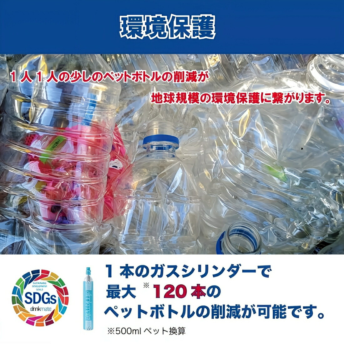 ドリンクメイト 家庭用炭酸飲料メーカー スターターキット DRMCOS1OWH Drinkmate ホワイト 電源コード不要 ガスシリンダー60L 1本 炭酸水500ml 約18円 ※シリンダーは法令上廃棄できません。 実用的 父の日 プレゼント - 画像 (9)