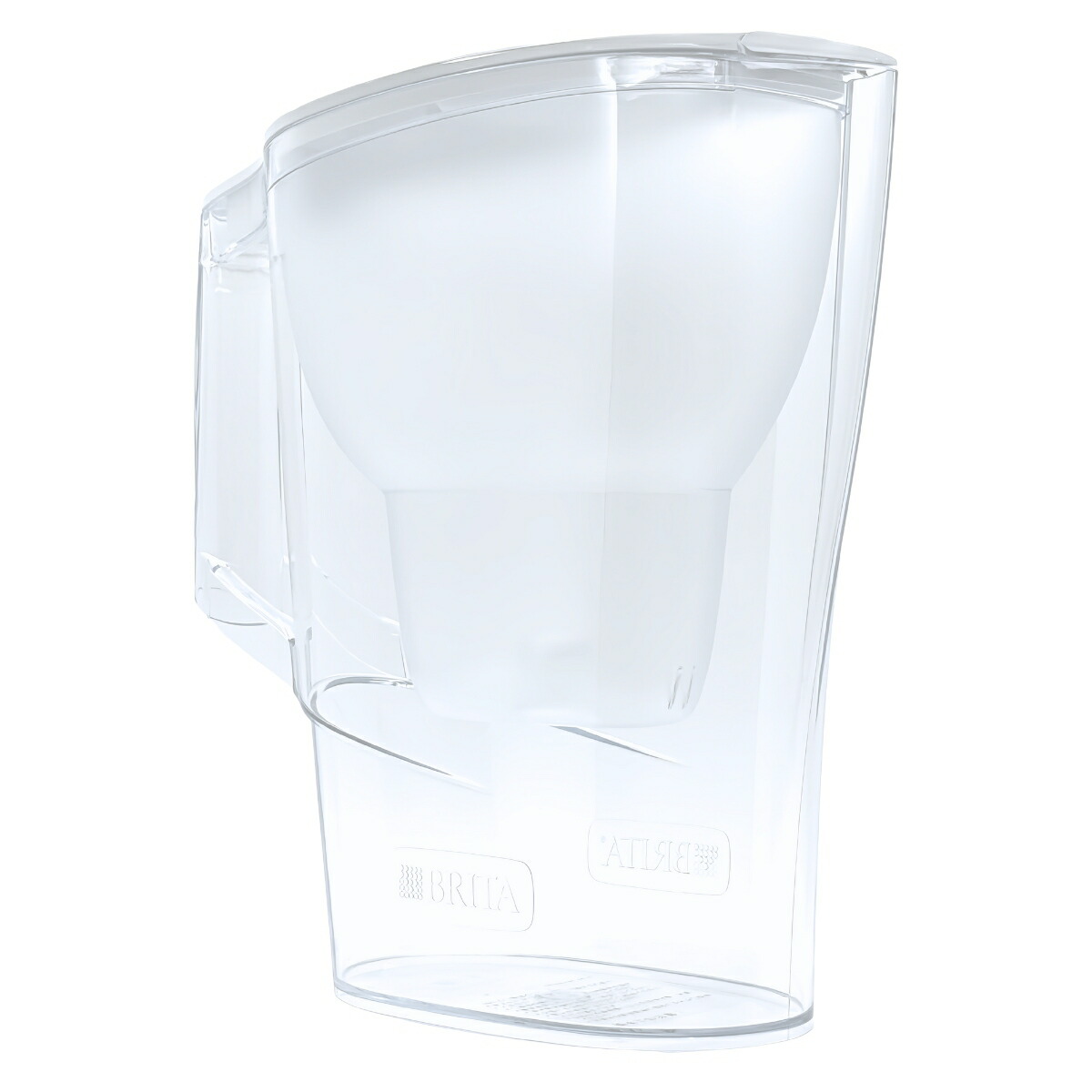 ブリタ ポット型 浄水器 アルーナ 容量2.4L カートリッジ4個付き ろ過水容量1.25L 液晶メモ (交換目安:1日5.3L で4週間 ) 型番:KBALCW4M サイズ(mm) : 奥行100 横幅249 高さ260mm 実用的 母の日 父の日 プレゼント - 画像 (4)