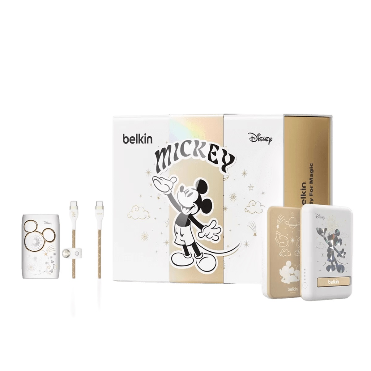 Belkin (ベルキン) ディズニー チャージング ギフトボックス (5000mAh モバイルバッテリー , 67W出力のUSB-C 3ポート充電器, 60W対応のUSB-C to USB-C編組ケーブル) 型番: BUE014pcADDY【PSE認証】実用的 夏 帰省 旅行準備 プレゼント - 画像 (17)