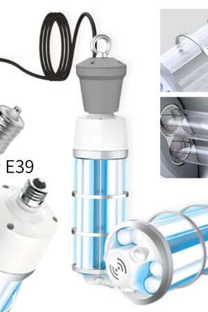 UVC コーンライト U10 強力 除菌 99% 3Dセンサー マイクロウエーブセンサー内蔵 リモコン付き 学校  オフィス ペットショップなど  2種類のワット数:60W, 80W 口金:E39 100-120V 50/60Hz 254nm PSEマークあり 実用的 梅雨の時期 除菌