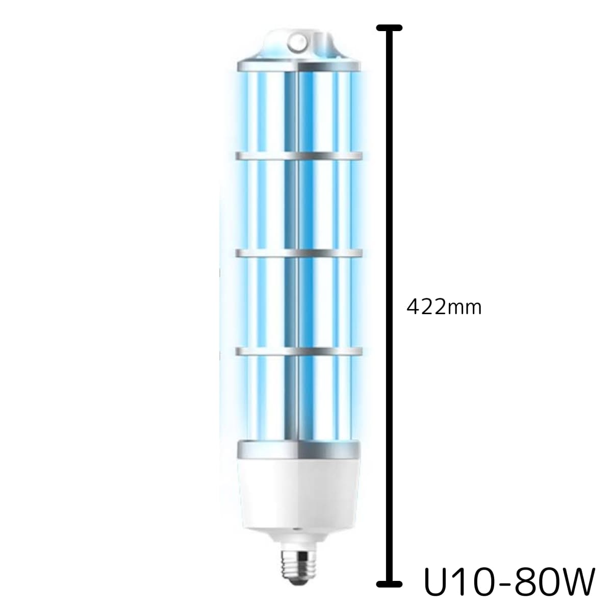 UVC コーンライト U10 強力 除菌 99% 3Dセンサー マイクロウエーブセンサー内蔵 リモコン付き 学校 オフィス ペットショップなど 2種類のワット数:60W, 80W 口金:E39 100-120V 50/60Hz 254nm PSEマークあり 実用的 梅雨の時期 除菌 - 画像 (2)