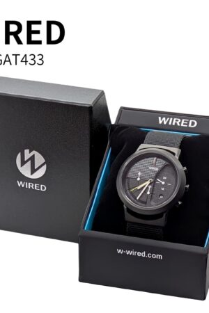 セイコー メンズ腕時計 ワイアード WW(ツーダブ)AGAT433 VD53 ストリートファッション ストップウオッチ機能 防水10気圧 レッド 腕時計の直径:41mm ベルト幅:22mm 風防:ハードレックスガラス 実用的 父の日 プレゼント