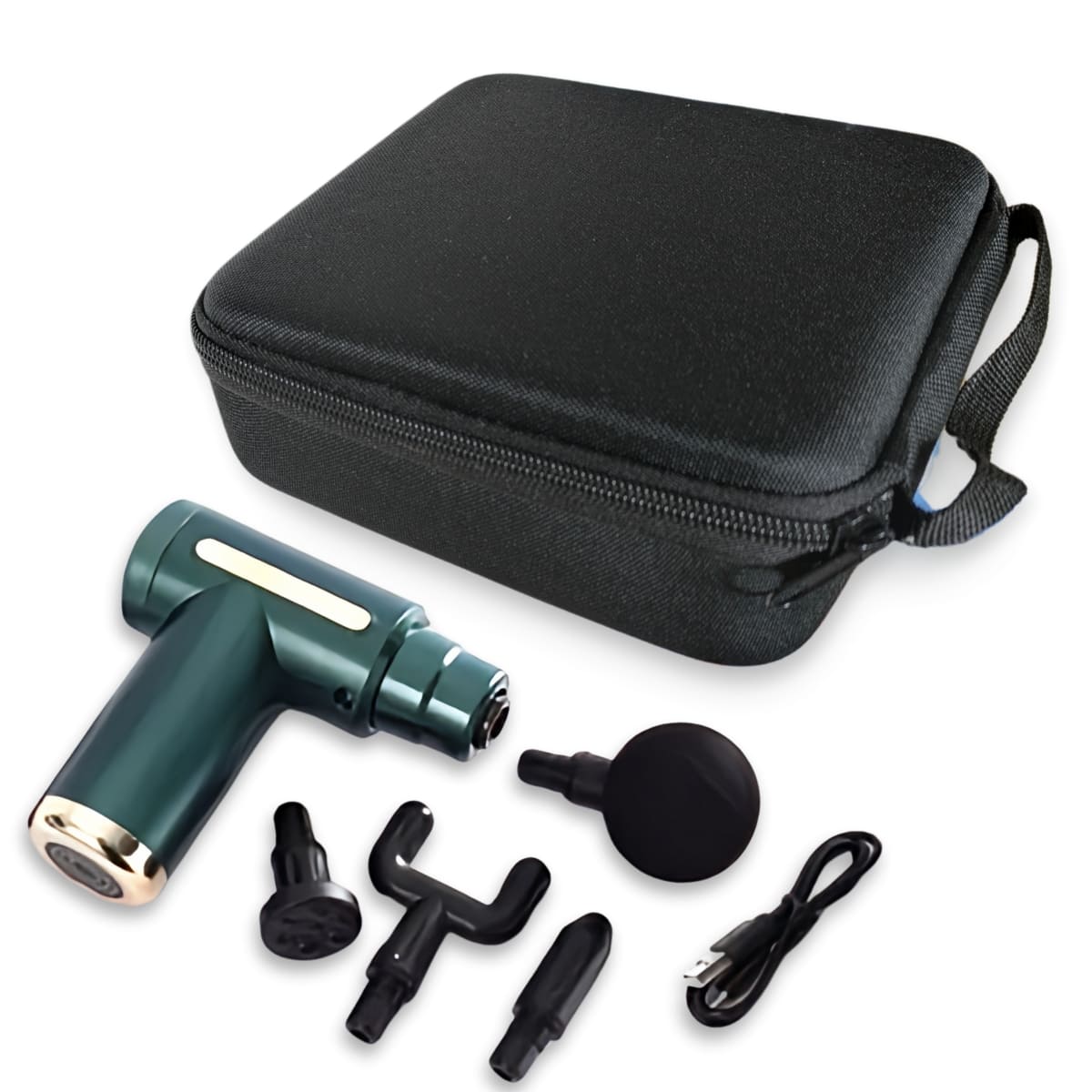 MINI Fascia Gun BX-720 筋膜リリース マッスルガン 軽量 マッサージ器 ハンディマッサージャー 6段階調節 4種類のアタッチメント付き 約550gボディーケア ビューティー (全/4色) 実用的 プレゼント