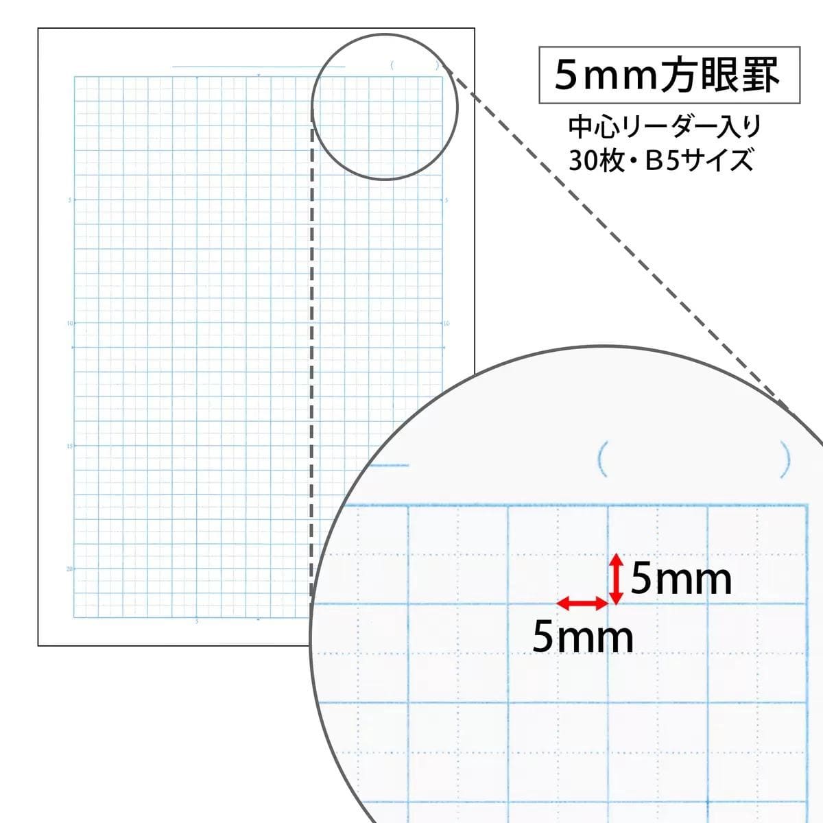 ノート College 方眼ノート 表紙5色 × 2冊の10冊パック B5サイズ(タテ252mm ヨコ179mm)5mm方眼 中心リーダー入り科目シール付き 大学ノート #60132 学生 学用品 ノート まとめ買い ストック B5 方眼 カラフル 入学準備 文房具 事務用品 - 画像 (7)