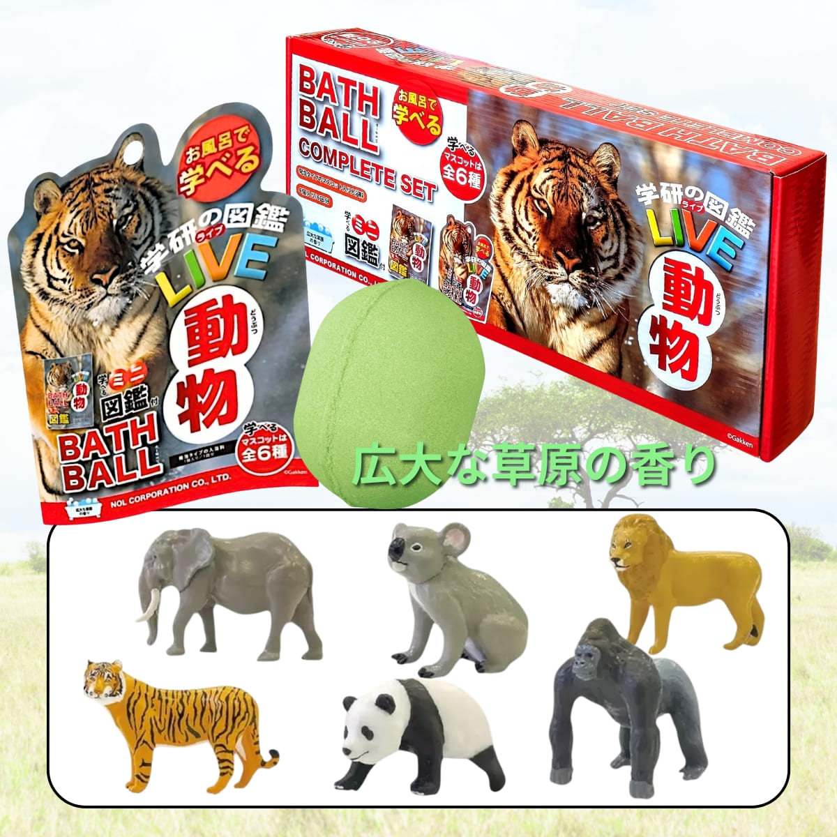 【入浴用化粧品】学研図鑑LIVE バスボール 6個セット 発泡タイプ 対象年齢12歳以上 お風呂で学びと発見 (キャラクター: 恐竜、動物)中国製 対象年齢12歳以上 - 画像 (12)