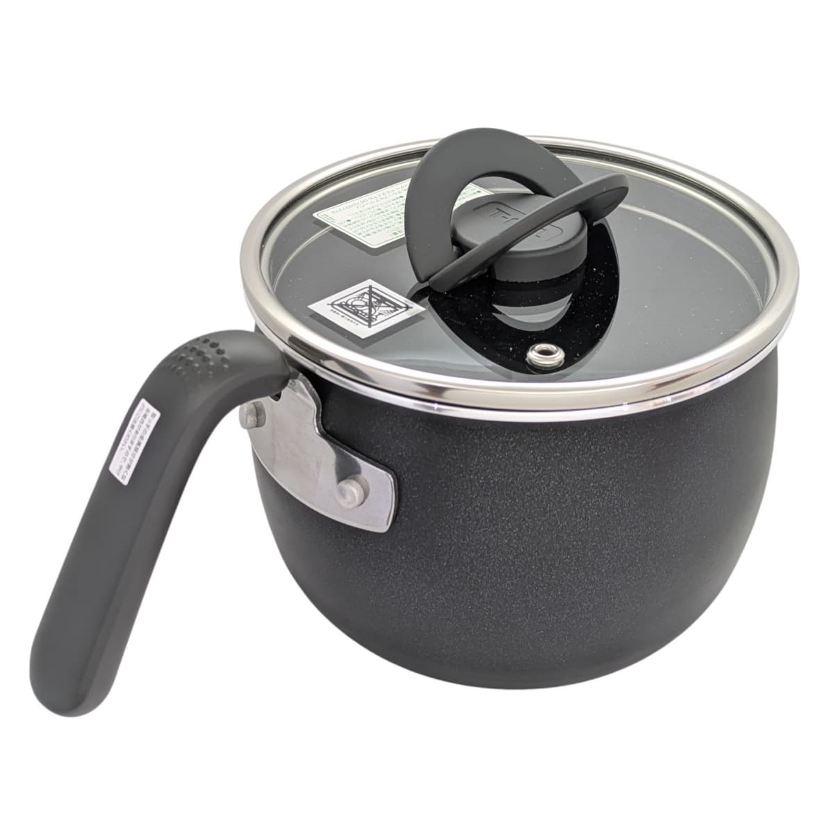 ティファール マルチポット オプティスペース ブラックスパークル 16cm 容量: 2.6L チタンインテンスコーティング ガス火専用 (IH不可) お知らせマークあり 熱源 (ガス / 電気プレートコイル / セラミックヒーター / ハロゲンヒーター) 中国製 - 画像 (3)