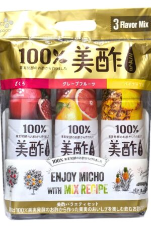 美酢 (ミチョ) アソートセット 希釈用 900ml x 3本 韓国製 100%果実発酵のお酢 調味酢 タイプ2種 (ざくろ グレープフルーツ パイナップル / ざくろ レモン マスカット) 実用的 母の日 父の日 プレゼント