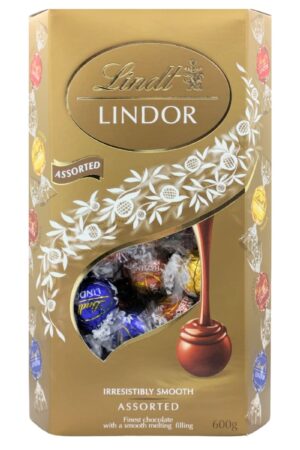 リンツ リンドール ゴールド アソート 4種類(ダーク , ミルク , ホワイト , ヘーゼルナッツ) 600g #593410（Lindt Lindor Gold Assorted 600g）チョコレート, ギフト, 高級チョコ , 個包装