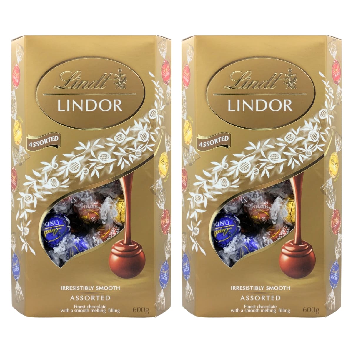 リンツ リンドール ゴールド アソート 4種類(ダーク , ミルク , ホワイト , ヘーゼルナッツ) 600g #593410(Lindt Lindor Gold Assorted 600g)チョコレート, ギフト, 高級チョコ , 個包装 - 画像 (7)