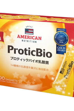 【乳酸菌・ビフィズス菌含有食品】プロティックバイオ (PROTICBIO) 乳酸菌 14種類の乳酸菌  個包装 スティックタイプ 3g×90包 1日安量:1～3包 1歳以上 家族全員の健康維持をサポート GREAT AMERICAN NUTRITION PROTICBIO GRANULE 90CT 台湾 #12243 健康食品