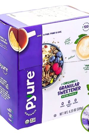 PYURE(ピュア) オーガニック 甘味料 ステビア 120包 砂糖不使用 持ち運びにも便利なパケット 実用的 母の日 父の日 プレゼント
