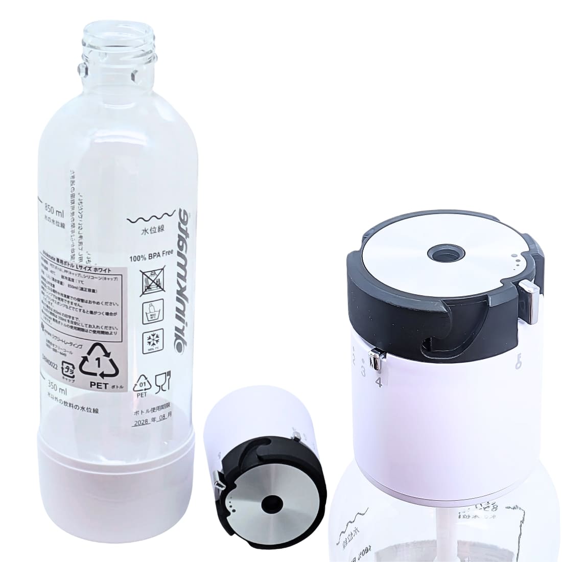 ドリンクメイト 家庭用炭酸飲料メーカー スターターキット Series 641 電気不要 屋外使用OK (カラー: ブラック,ホワイト) 実用的 母の日 父の日 プレゼント - 画像 (8)