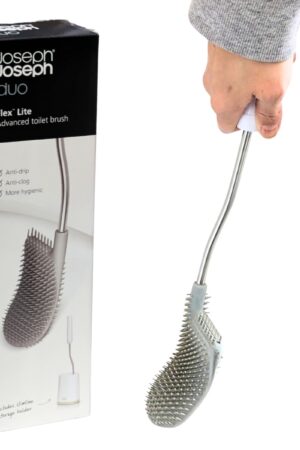 Joseph Joseph デュオ フレックス ライト アドバンスト トイレブラシ 型番:70562 スリムな収納ホルダー 長時間使用しても毛が変形しにくい