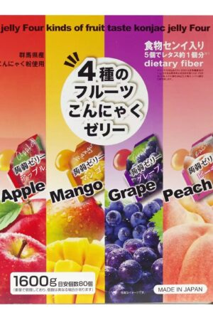 雪国アグリ 4種のフルーツこんにゃくゼリー  80個入り アップル､マンゴー､グレープ､ピーチの4つのフルーツ風味 食物繊維入り #57361 暑さ対策 おやつに