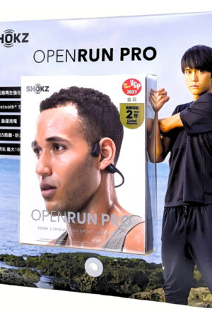 Shokz (ショックス) OpenRun Pro Black 完全ワイヤレス骨伝導イヤフォン ブラック SKZ-EP-000007 軽量 深みのある低音を体験 実用的 父の日 プレゼント