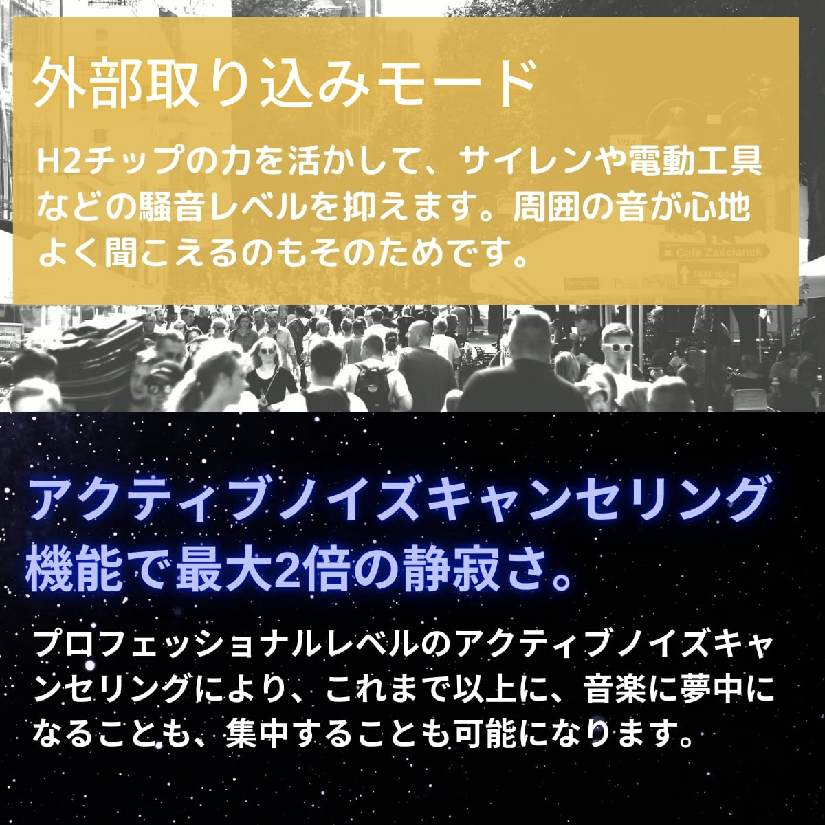 Apple AirPods Pro (第2世代 MTJV3J/A) USB-C 最大2倍の雑音を消すアクティブノイズキャンセリング 外部音取り込みモード 適応型オーディオ。装着タイプ: カナル型 実用的 父の日 プレゼント - 画像 (13)
