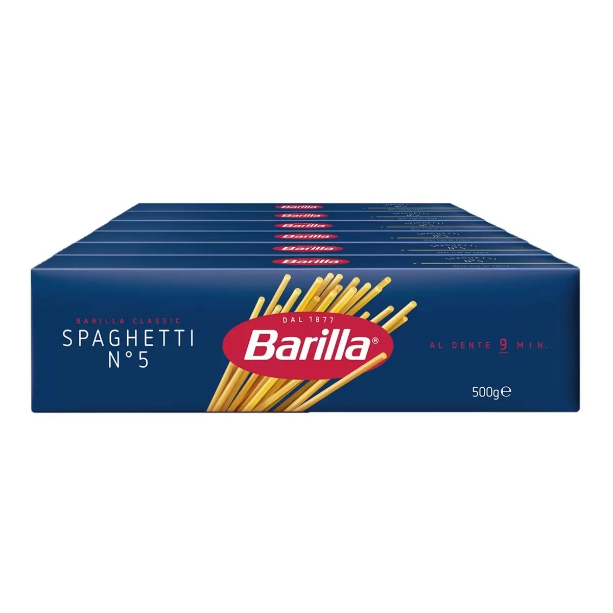 barilla(バリラ) スパゲッティ #5 1.8mm 500g x 6箱 イタリアの高品質パスタ 100% デュラム小麦セモリナ使用