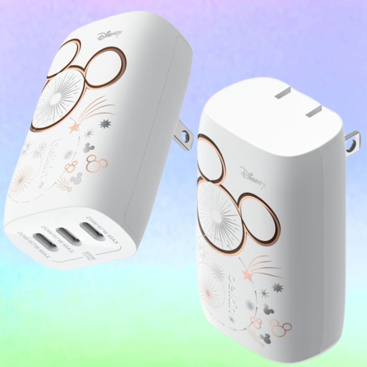 Belkin (ベルキン) ディズニー チャージング ギフトボックス (5000mAh モバイルバッテリー , 67W出力のUSB-C 3ポート充電器, 60W対応のUSB-C to USB-C編組ケーブル) 型番: BUE014pcADDY【PSE認証】実用的 夏 帰省 旅行準備 プレゼント - 画像 (11)