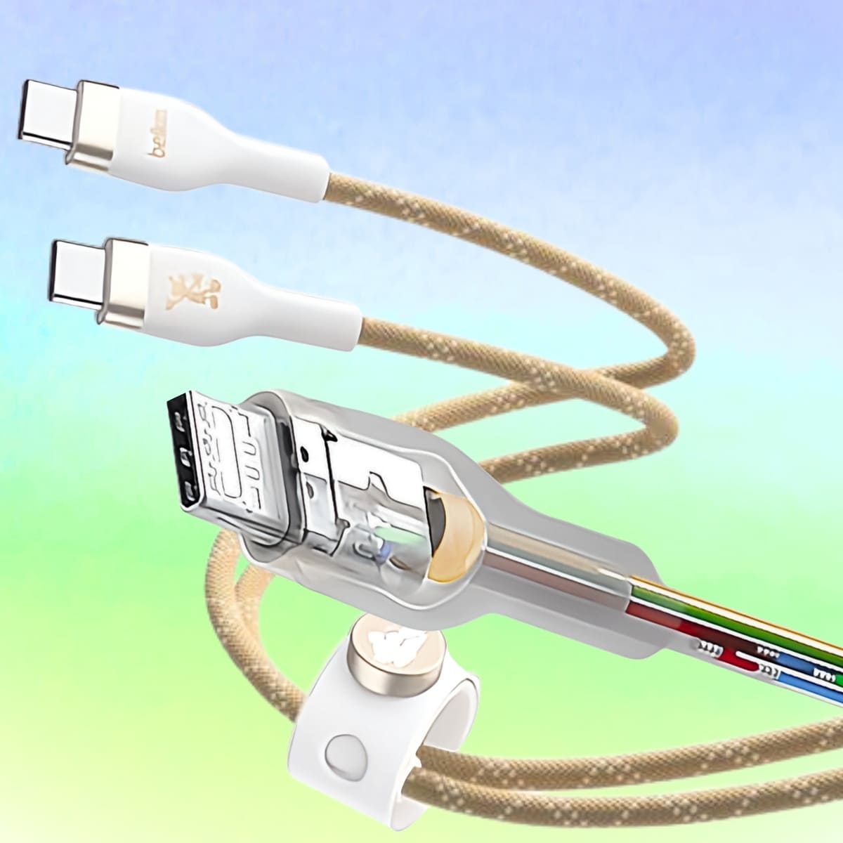 Belkin (ベルキン) ディズニー チャージング ギフトボックス (5000mAh モバイルバッテリー , 67W出力のUSB-C 3ポート充電器, 60W対応のUSB-C to USB-C編組ケーブル) 型番: BUE014pcADDY【PSE認証】実用的 夏 帰省 旅行準備 プレゼント - 画像 (13)