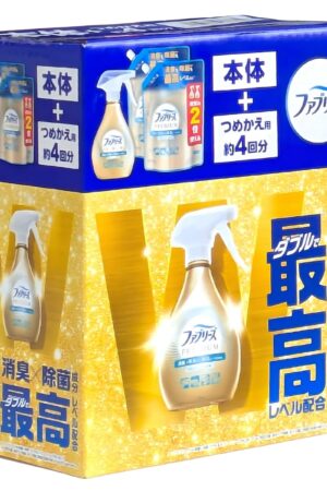 ファブリーズ W除菌 プレミアム 清潔なランドリーの香り 靴のニオイもしっかり消臭！本体370ml + 詰め替えパック640ml x 2のセット パッケージ: ボックスタイプ #61008 実用的 実用的 梅雨のニオイ対策