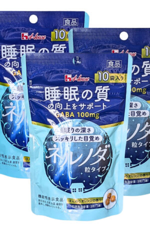 【機能性表示食品:GABA含有加工食品】ハウス ネルノダ 7.2g 袋(3粒×10袋) GABA100mg配合。睡眠の質の向上。(1袋3粒入り/1日摂取目安量当たり) 届出番号：H1209 日本 #63759