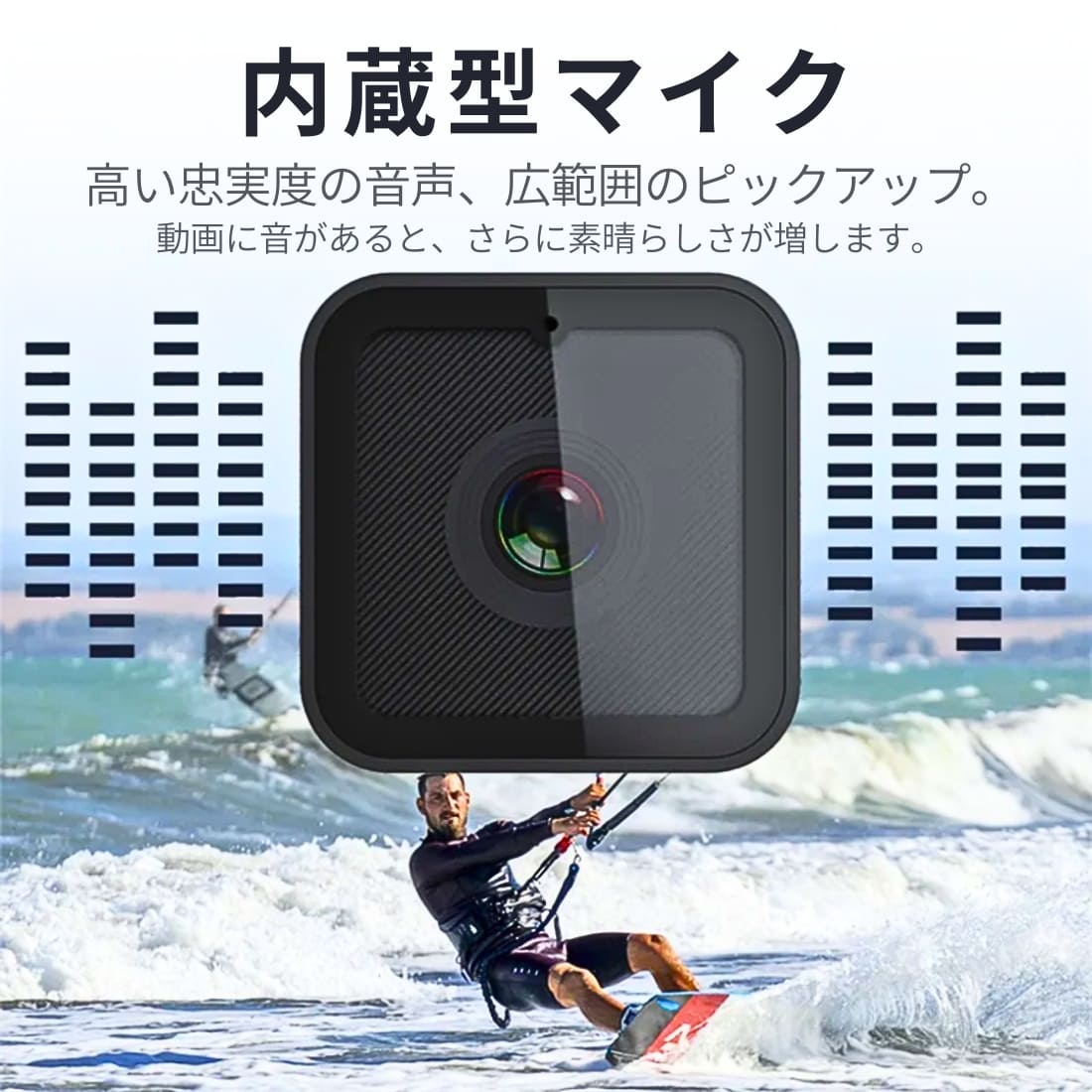 CS03 WiFiスポーツカメラ 1080PのフルHD 12Mの静止画解像度(4032×3024) 防水防塵IP65 アクションカメラ 屋外 スポーツ バッテリー:900mAh,3.7V メモリ:最大256G CHAOYILIU - 画像 (4)