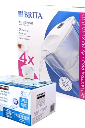 BRITA(ブリタ) 浄水器 ポット型 アルーナ 2.4L カートリッジ4個付き + マクストラプロ フィルター 8個入り セットや単品など 暑い夏の季節 美味しい水で 水分補給 家族 みんなで涼やかに
