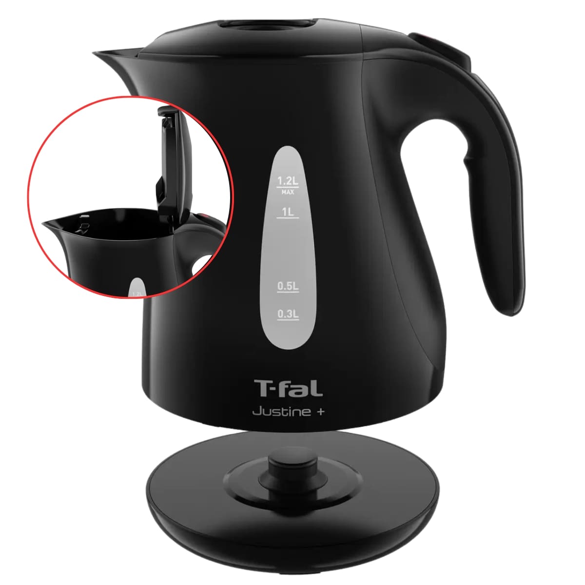 ティファール 電気ケトル 1.2L ジャスティン プラス カラー:ブラック(KO4908JP) ホワイト(KO4901JP) 1,250W 湯沸かし簡単 実用的 母の日 父の日 プレゼント 省エネ&安心設計でギフトにもおすすめ。 - 画像 (8)