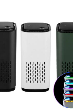 空気清浄機 A1 ナイトライト付き ポータブルタイプ マイナスイオン発生機 800万個 USB接続&軽量 ※充電式ではありません。カラー:ブラック,ホワイト 密閉空間のニオイ対策 実用的 実用的 梅雨の時期 パーソナル空間をクリーンに 車内 職場 室内