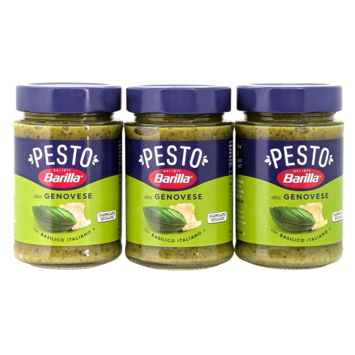 Barilla(バリラ) ジェノベーゼソース 190g(4人) ×3本 イタリア産 バジル 100%使用 保存料、着色料不使用 #14320 バジルソース 万能ソース イタリア食材 料理 肉 野菜 ピザ - 画像 (3)