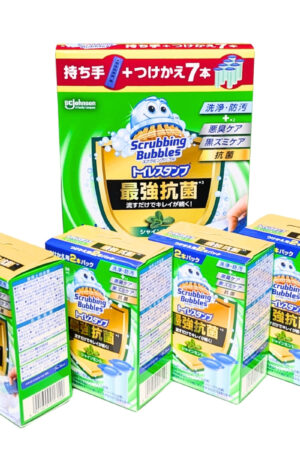 トイレスタンプ 504日分 スクラビングバブル 最強抗菌( 洗浄・防汚+悪臭ケア,黒ずみ,抗菌) 本体1個+替え7個 シャインミントの香り#62299 トイレ用合成洗剤 消臭 防汚 時短 グッズ トイレ掃除 主婦 共働 シニアなど