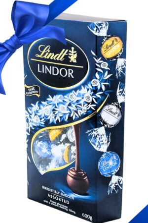 リンツ リンドール ダークアソート 600g (ダーク, エキストラビター, 70%カカオ) #60905 大容量 家族 楽しめる 実用的 父の日 プレゼント 大人のくちどけ (NOIR70%,NOIR60%,SURFIN) 箱:ブルーパッケージ