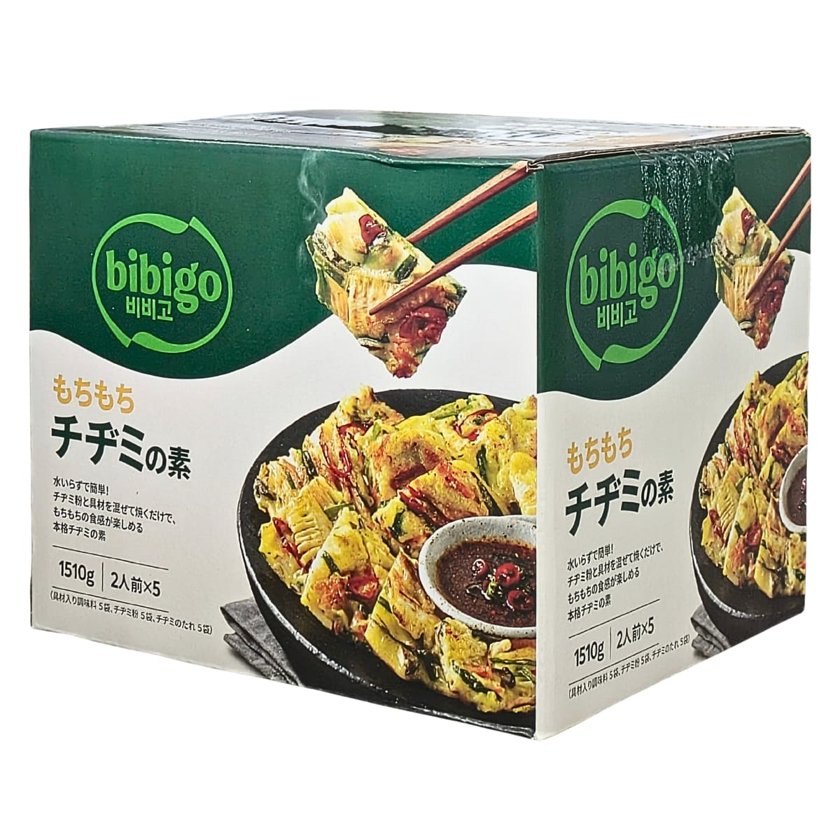 bibigo ( ビビゴ )チヂミの素 簡単 具材を混ぜて焼くだけウチでもちもち食感が楽しめる 1510g ( 2人前×5 ) CJ FOODS #69006 韓国グルメ おウチ屋台 おつまみ 食卓が華やか