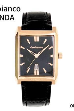 OROBIANCO PANDA (オロビアンコ パンダ) レディース腕時計 スクエア 革ベルト OR001-33 クォーツ 生活防水:5気圧 #58714 ビジネス カジュアル 高級感 ブランド腕時計