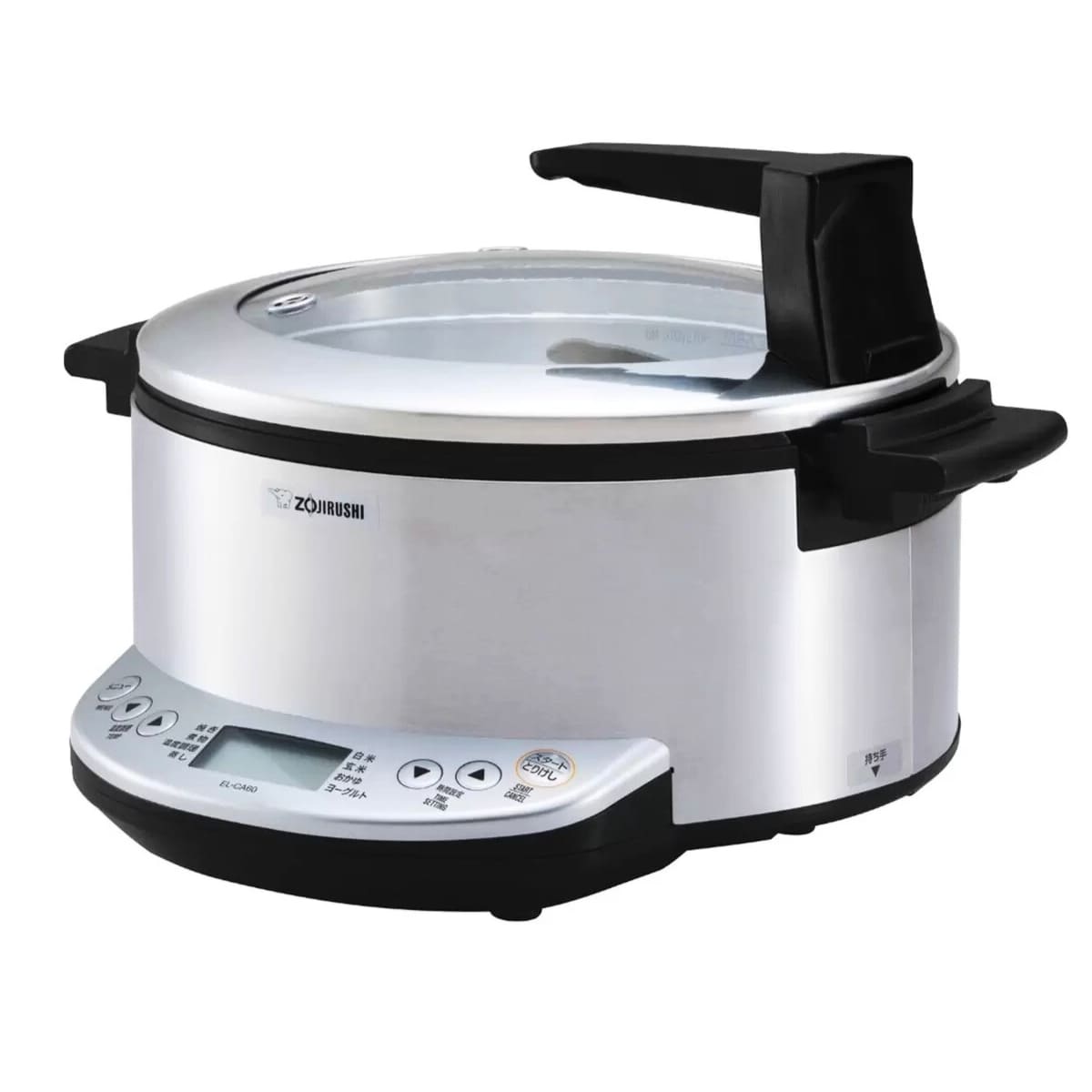 象印 自動調理なべ EL-CA60-HM カラー: メタリックグレー 大容量4.2L 「 焼き」「煮物」「蒸し」「温度調理」と 4つの自動メニュー( 白米, 玄米, おかゆ, ヨーグルト )ハイパワー970W レシピブック付#48992 マルチクッカー 多機能鍋 調理器具 簡単調理 お祝い ギフトにも - 画像 (3)